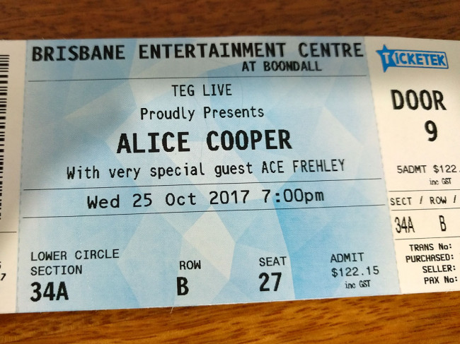 Alice Cooper @ Brisbane Entertainment Centre, 25.10.2017